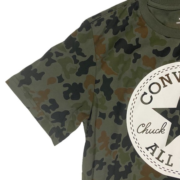 Converse Men's Chuck Patch Short Sleeve T-Shirt Small Camo - Picture 4 of 6